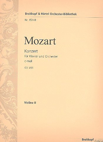 W.A. Mozart: Klavierkonzert c-Moll KV 491, KlavOrch (Vl2)