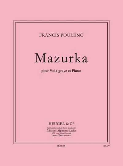 F. Poulenc: Mazurka Pour Voix Grave Et Piano