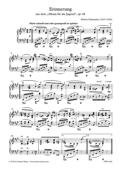 DL: R. Schumann: Erinnerung, Klav