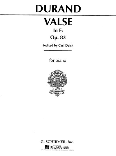 A. Durand: Valse in E Flat, Op. 83, Klav