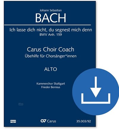 J.S. Bach: Ich lasse dich nicht, du segnest mich denn f-Moll BWV Anh. III 159, BWV3 1165