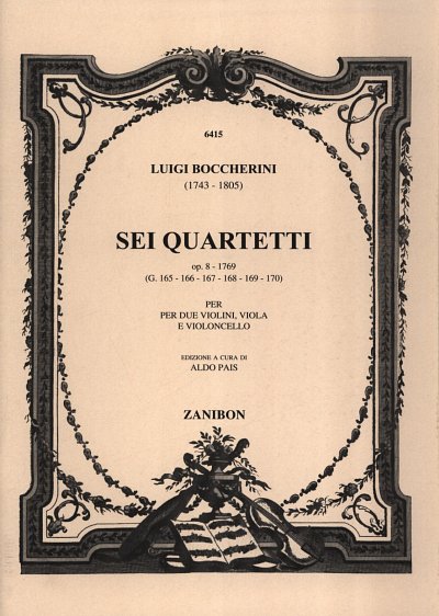 AQ: L. Boccherini: 6 Quartetti Op. 8 G.165-170, 2Vl (B-Ware)