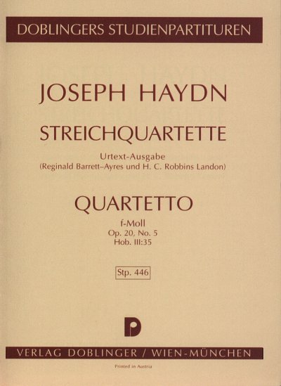 J. Haydn: Streichquartett f-Moll op. 20/5 Hob. III:35