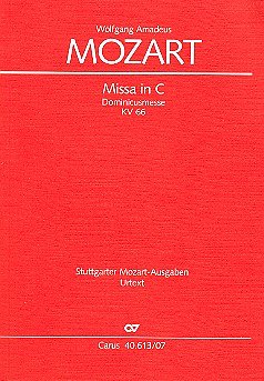 W.A. Mozart: Missa in C KV 66, 4GesGchOrch (Stp)