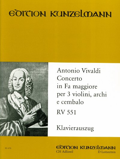Concerto for Three Violins, Strings, and Basso continuo in F major RV 551 Sheet Music
