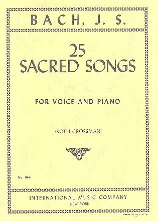 J.S. Bach: 25 Sacred Songs , GesTiKlav (Bu)