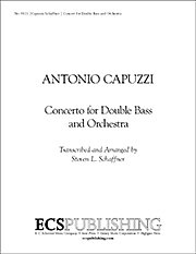 A. Capuzzi: Concerto in F for Double Bass and Orches (Part.)