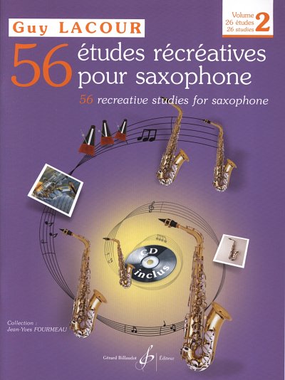 G. Lacour: 56 études récreatives 2, Sax (+OnlAudio)