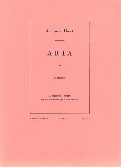 J. Ibert: Aria, KlarKlv (KlavpaSt)
