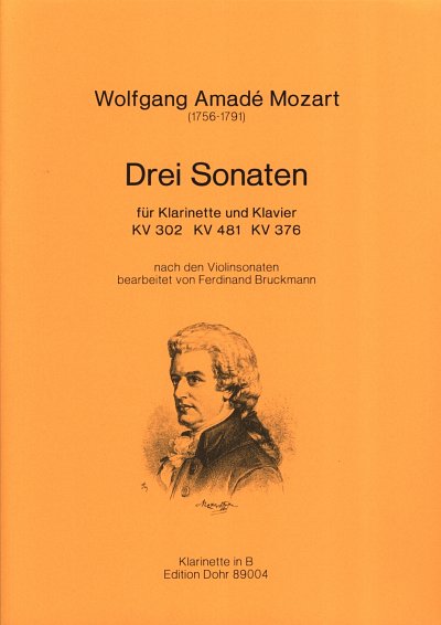 W.A. Mozart: Drei Klarinettensonaten (Klar s)