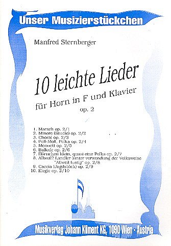 M. Sternberger: 10 leichte Lieder op. 2, HrnKlav (KlavpaSt)