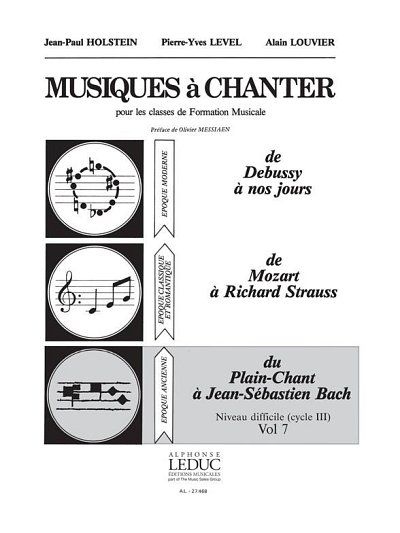 J. Holstein et al.: Musiques à Chanter Vol 7 Du Plain-Chant à Bach