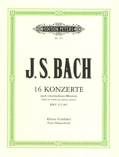 J.S. Bach: 16 Konzerte BWV 972-987, Klav/Cemb