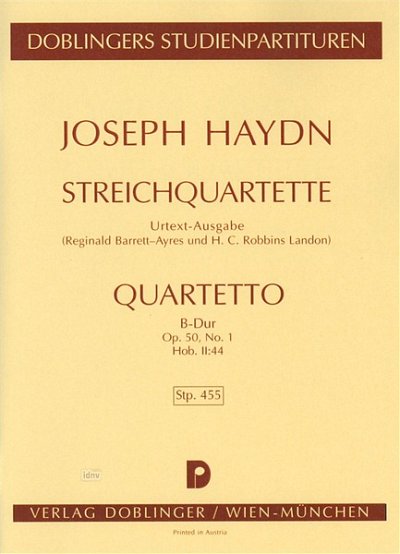 J. Haydn: Quartett B-Dur Op 50/1 Hob 3:44