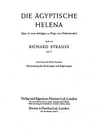 R. Strauss: Die ägyptische Helena - Änderung, GsGchOrch (KA)