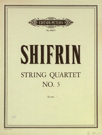 Shifrin: Streichquartett Nr. 3 (196/66)