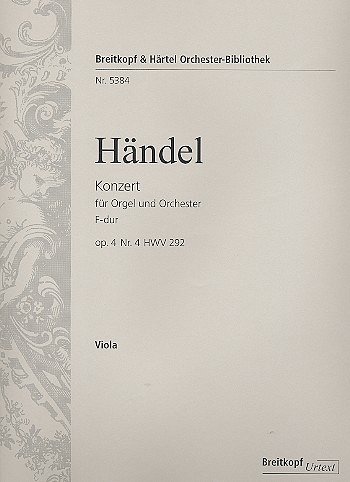 G.F. Haendel: Konzert F-Dur Op 4/4 Hwv 292 - Org Orch