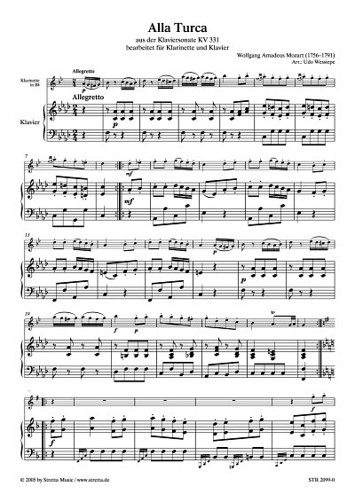 DL: W.A. Mozart: Alla Turca aus der Klaviersonate KV 331 / b