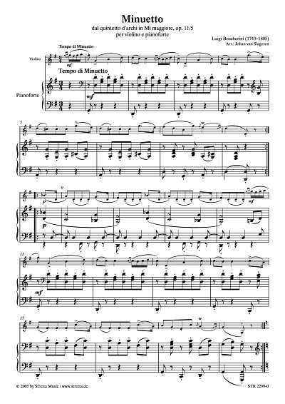 DL: L. Boccherini: Menuett aus dem Streichquintett op. 11, N