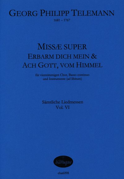 G.P. Telemann: Missae super Erbarm dich , GchInstrBc (Part.)