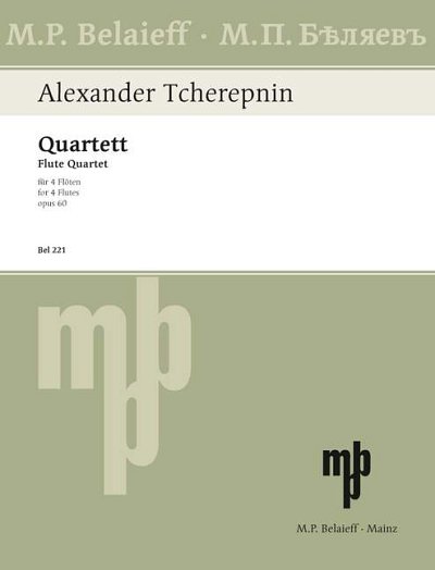 DL: A.N. Tscherepnin: Flöten-Quartett, 4Fl (Pa+St)