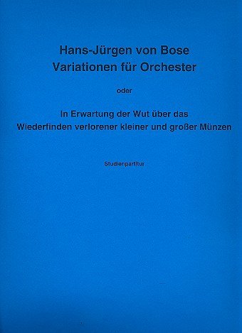 Variationen Fuer Orchester, Sinfo (Stp)