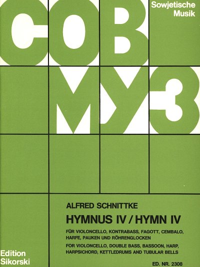 A. Schnittke: Hymnus IV für Violoncello, Kontrabass, Fagott, Cembalo, Harfe, Pauken und Röhrenglocken