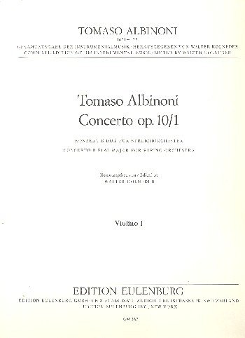 T. Albinoni: Concerto a cinque B-Dur op. 10/1, StroBc (Vl1)