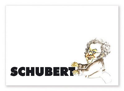 F. Schubert: Karikatur Postkarte
