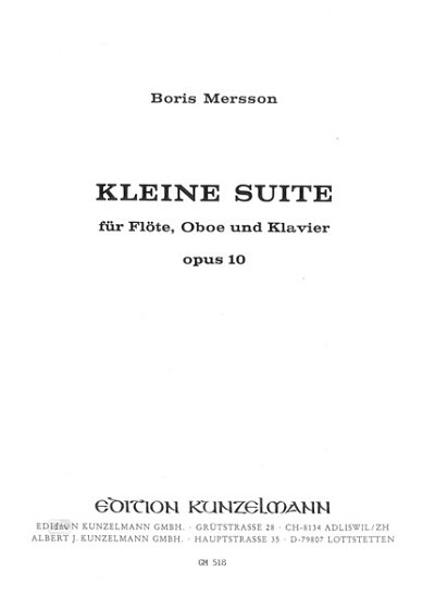 B. Mersson: Kleine Suite op. 10 (KlavpaSt)