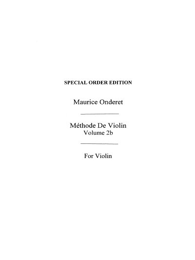 Violin Method Book 2b, Viol