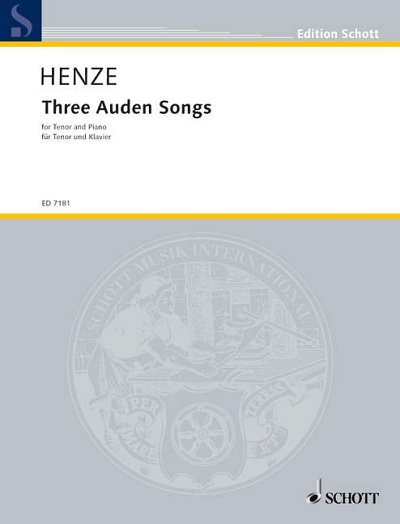 H.W. Henze: Three Auden Songs