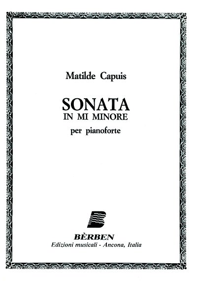 M. Capuis: Sonata In Mi Minore (Part.)