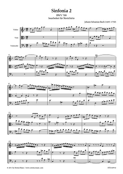 DL: J.S. Bach: Sinfonia 2 BWV 788 / bearbeitet fuer Streicht