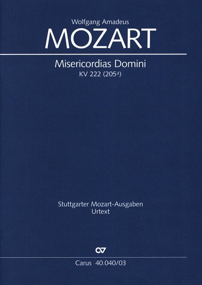 W.A. Mozart: Misericordias Domini d-Moll KV, GchOrchOrg (KA)