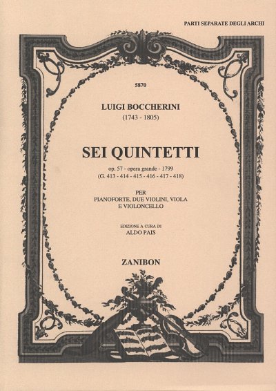 L. Boccherini: 6 Quintetti op.57, Klavquint (Stsatz)