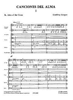 G. Burgon: Canciones Del Alma (Full Score)