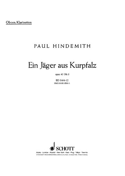 P. Hindemith: Ein Jäger aus Kurpfalz op. 45/3