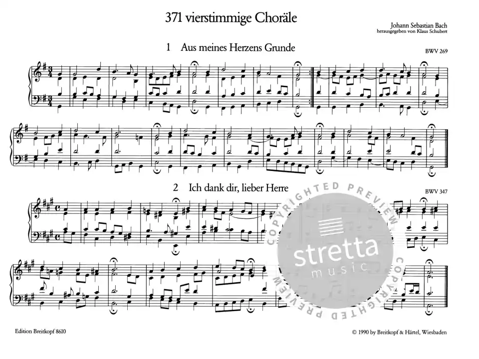 J.S. Bach: 371 vierstimmige Choräle BWV 253-43, Klav/Cemb/Or (1)