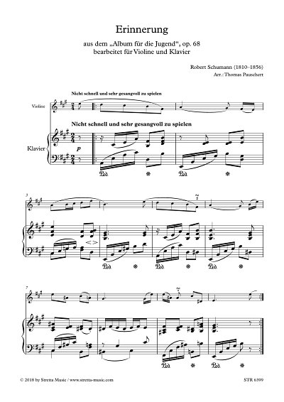 DL: R. Schumann: Erinnerung, VlKlav