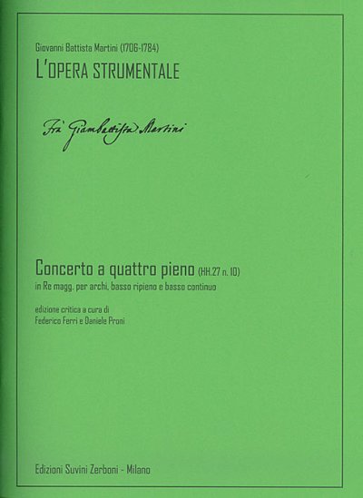 G.B. Martini: Concerto a quattro pieno (HH.27 n., StrBc (Pa)