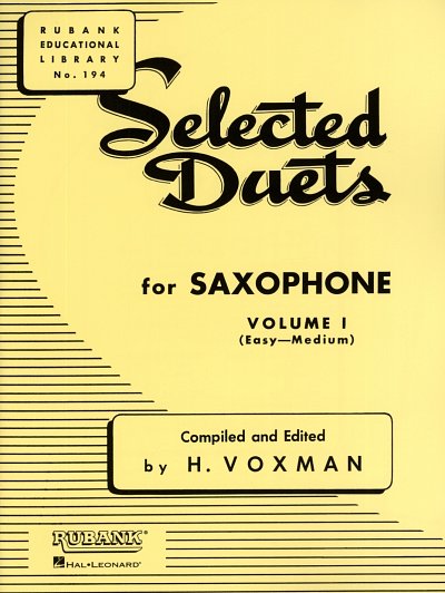 H. Voxman: Selected Duets for Saxophone Vol. 1, Sax (Bu)