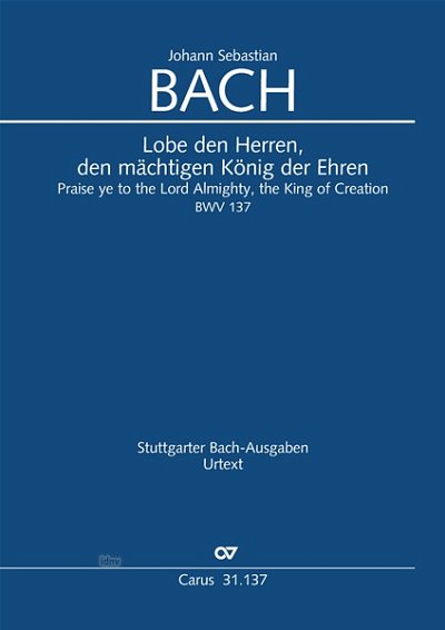 DL: J.S. Bach: Lobe den Herren, den mächtigen König C-Du (Pa