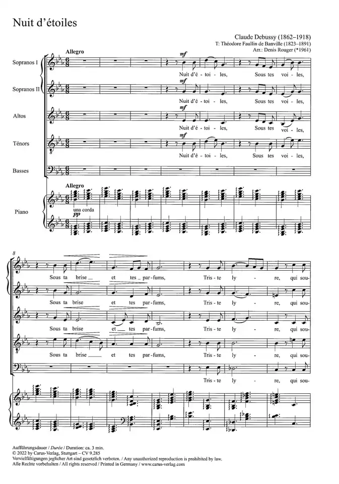 C. Debussy: Nuit d'étoiles, GchKlav (Chpa) (0)