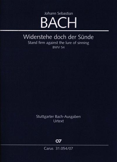 J.S. Bach: Widerstehe doch der Suende BWV 54, GesAStrBc (Stp