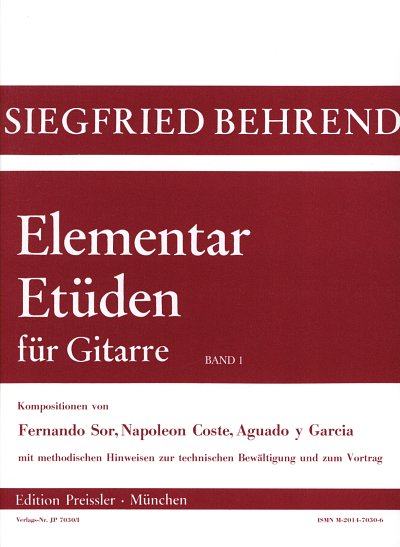 S. Behrend: Elementar-Etüden für Gitarre 1, Git