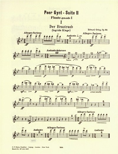 E. Grieg: Peer Gynt Suite Nr. 2 op. 55, Sinfo (HARM)
