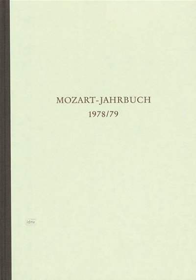 Zentralinstitut für : Mozart-Jahrbuch 1978/79 (Bu)