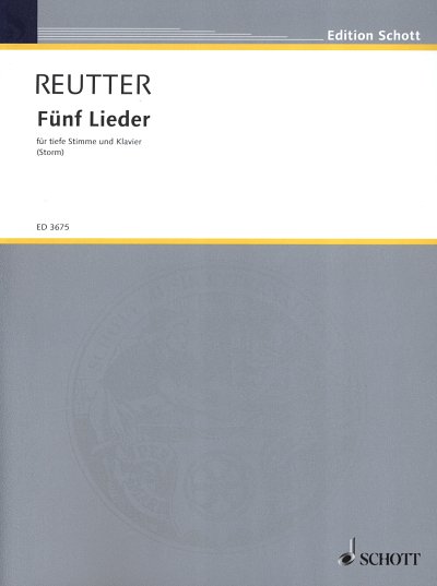 H. Reutter: Fünf Lieder op. 58 , GesTiKlav