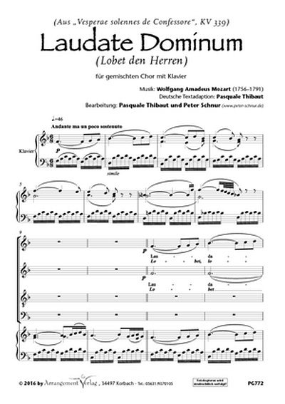 W.A.Mozart Laudate Dominum (vierstimmig), Mch4Klav